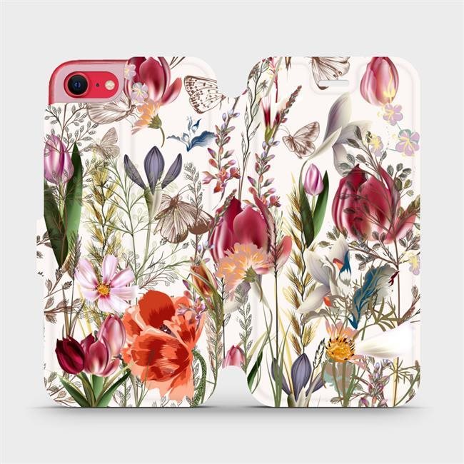 Mobiwear Flip puzdro na mobil Apple iPhone SE 2020 – MP01S Rozkvitnutá lúka