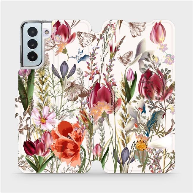 Flip puzdro na mobil Samsung Galaxy S21 Plus – MP01S Rozkvitnutá lúka