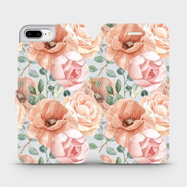 Flip puzdro na mobil Apple iPhone 8 Plus – MP02S Pastelové kvety