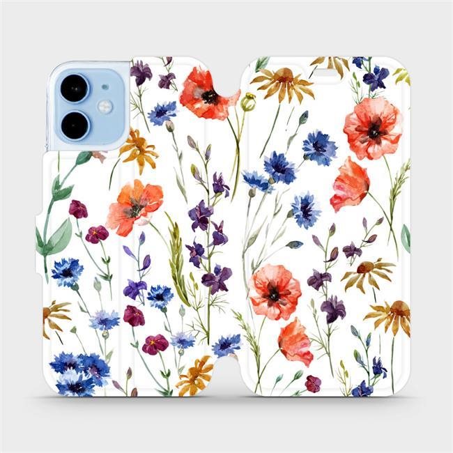 Mobiwear Flip puzdro na mobil Apple iPhone 12 Mini – MP04S Lúčne kvety