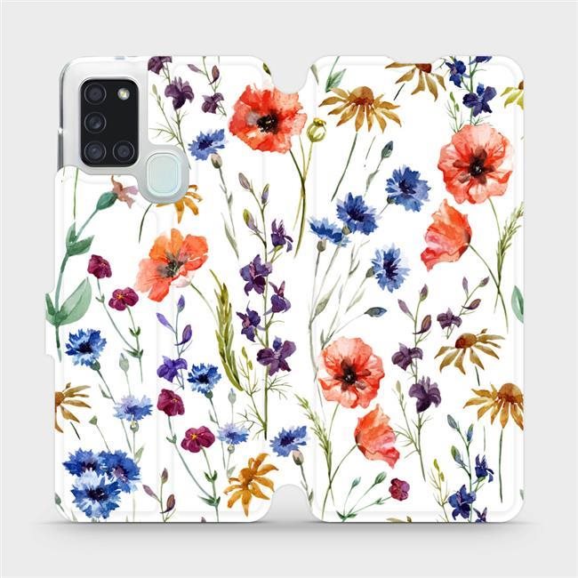 Mobiwear Flip puzdro na mobil Samsung Galaxy A21S – MP04S Lúčne kvety
