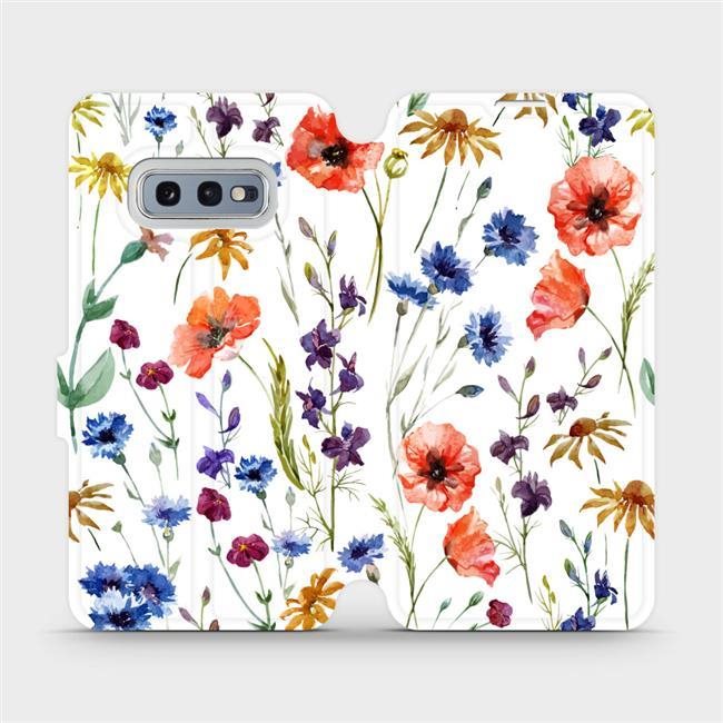 Mobiwear Flip puzdro na mobil Samsung Galaxy S10e – MP04S Lúčne kvety