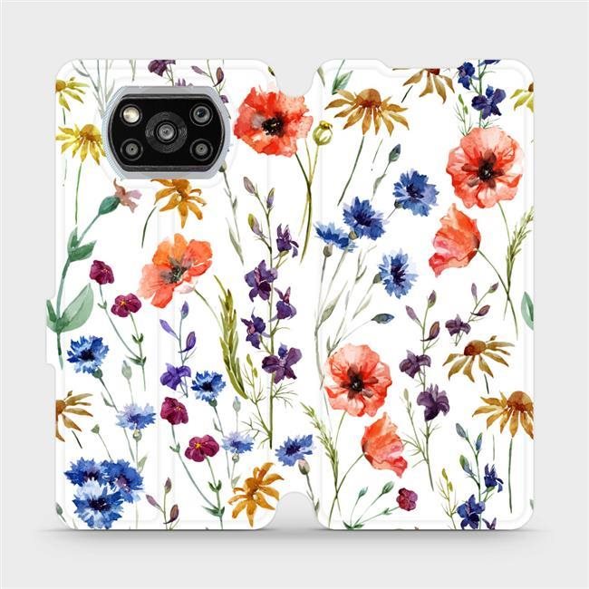 Mobiwear Flip puzdro na mobil Xiaomi POCO X3 NFC – MP04S Lúčne kvety