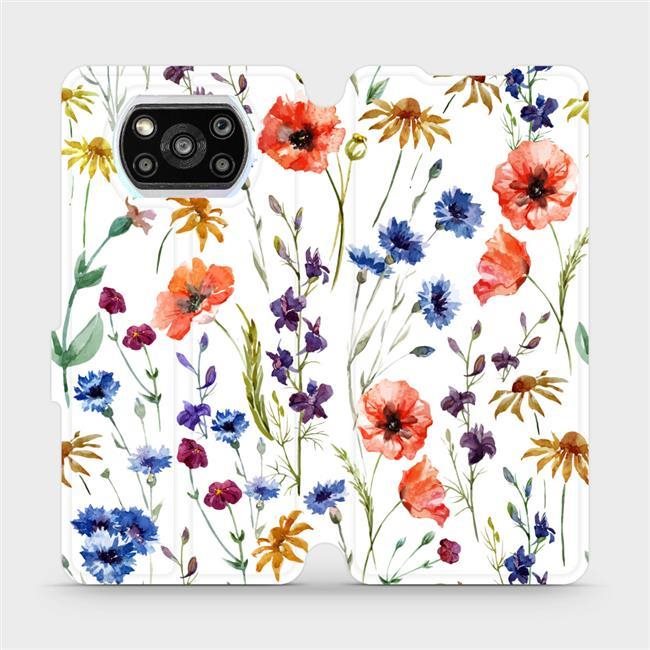 Mobiwear Flip puzdro na mobil Xiaomi POCO X3 Pro – MP04S Lúčne kvety
