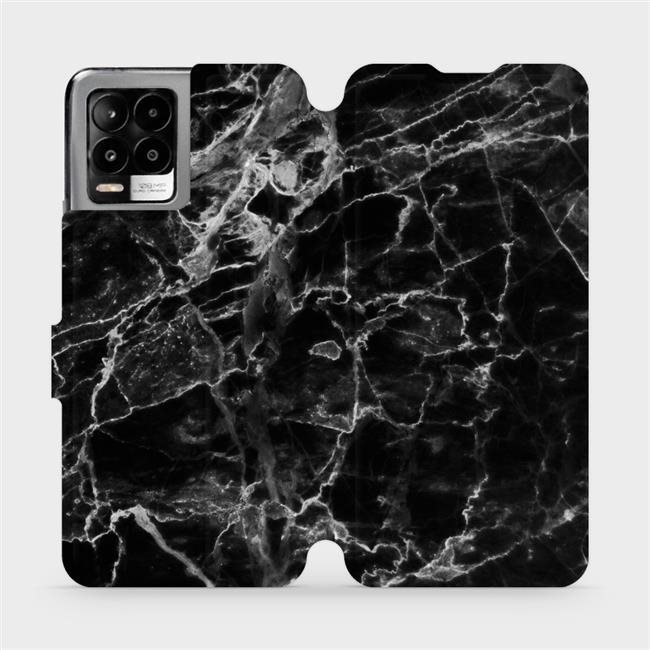 Mobiwear Flip puzdro na mobil Realme 8 – V056P Čierny mramor