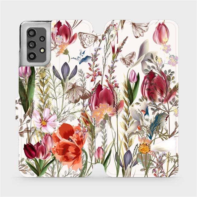 Mobiwear Flip puzdro na mobil Samsung Galaxy A32 LTE – MP01S Rozkvinutá lúka