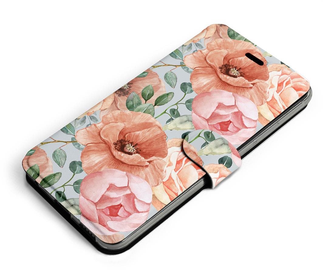 Mobiwear Flip puzdro na Samsung Galaxy A22 5G – MP02S Pastelové kvety