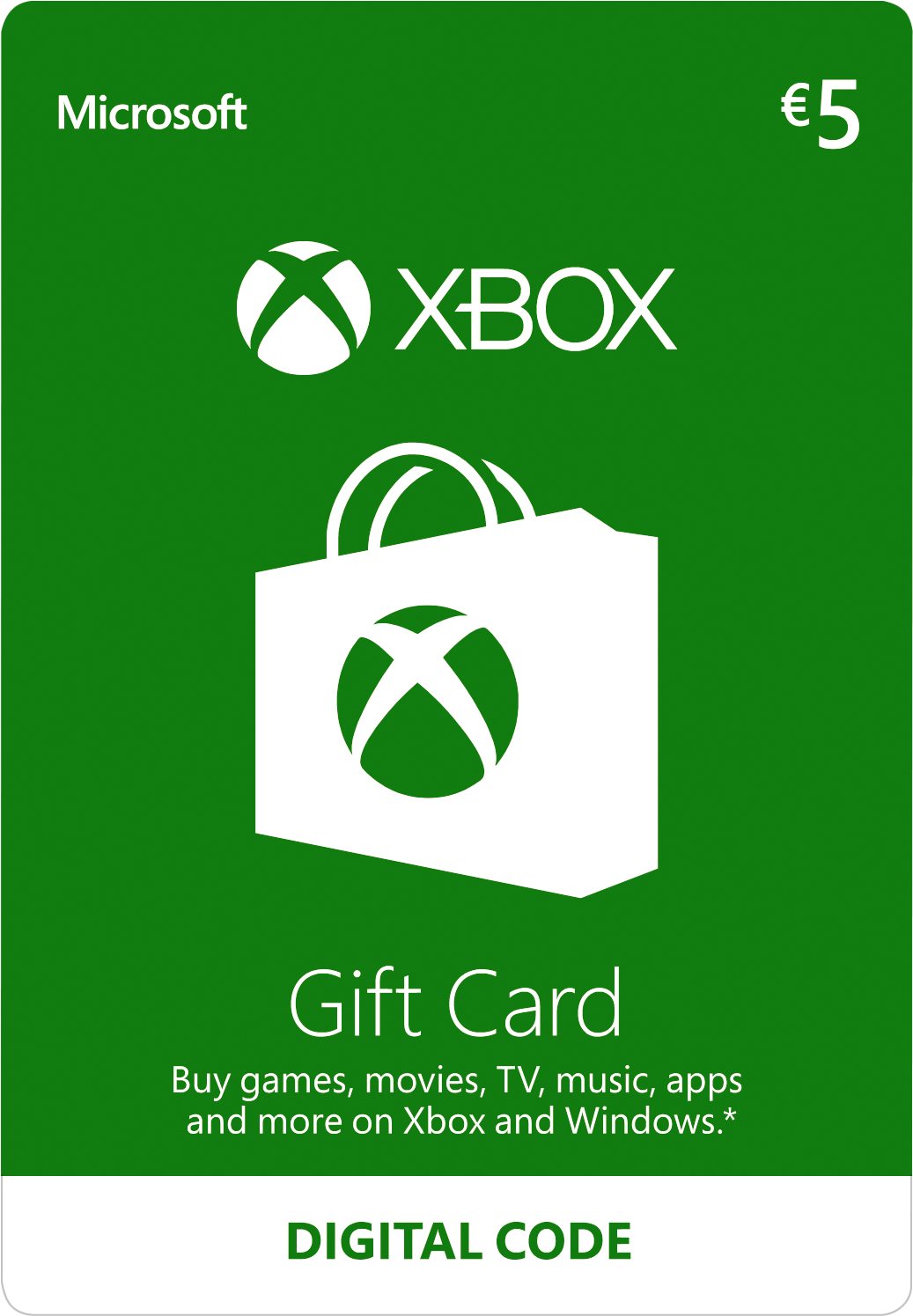 Xbox Live Darčeková karta v hodnote 5 Eur