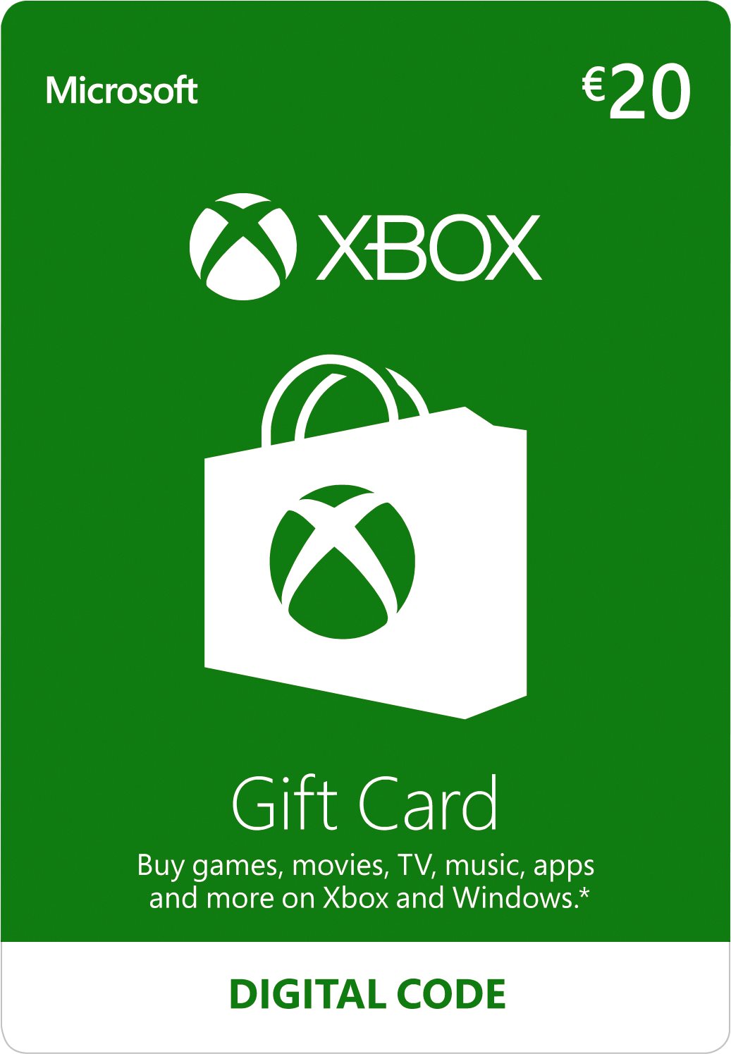 Xbox Live Darčeková karta v hodnote 20 Eur