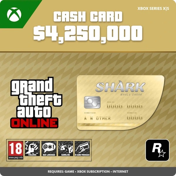 Grand Theft Auto V (GTA 5): Whale Shark Cash Card – Xbox Series X|S Digital