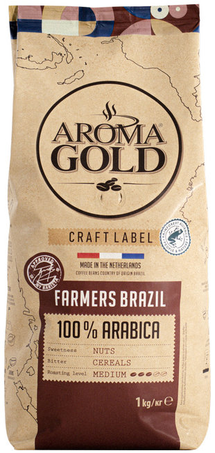 Aroma Gold Farmers Brazil zrno 1000 g