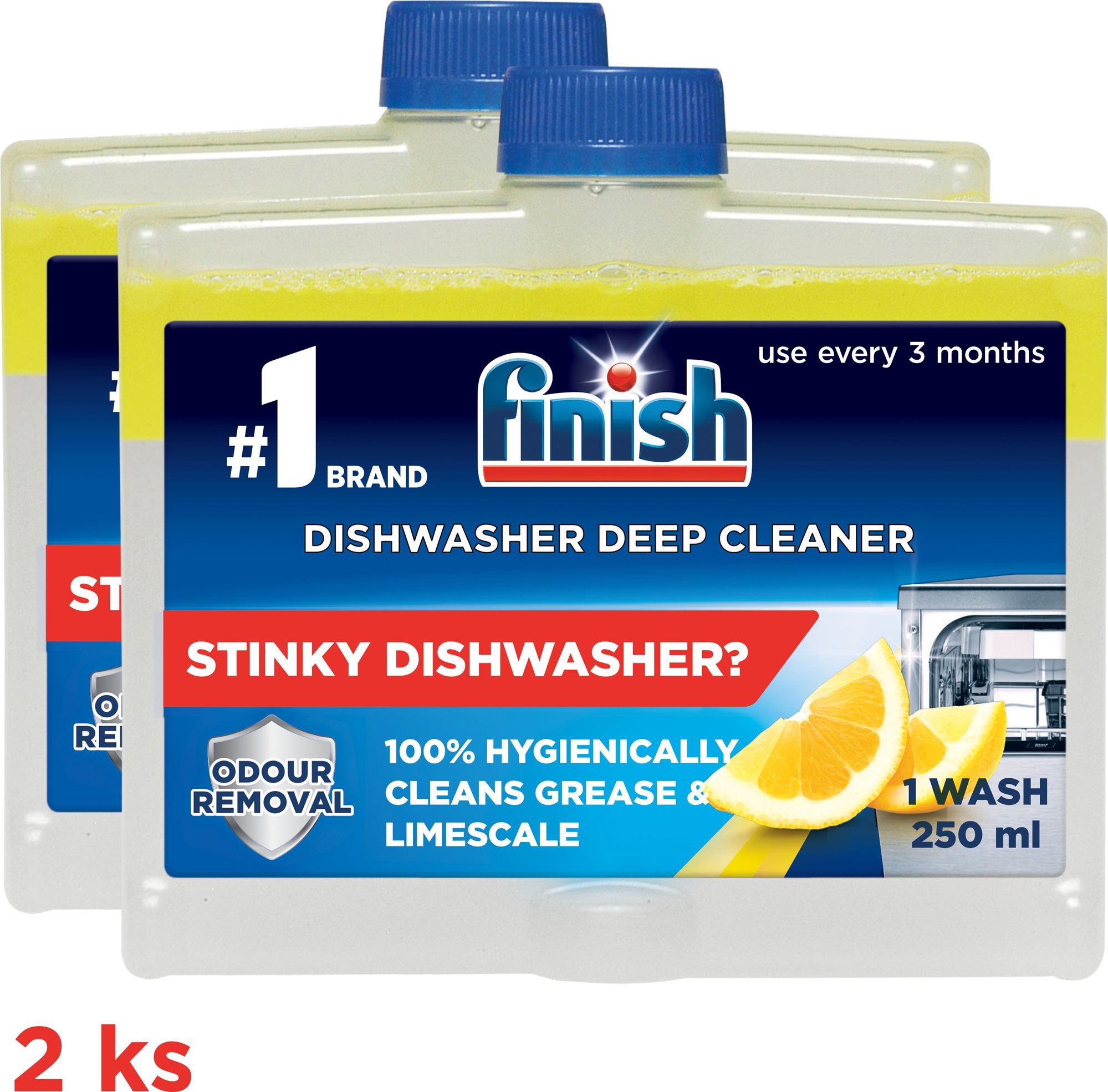 FINISH Čistič umývačky Lemon 250 ml DUO