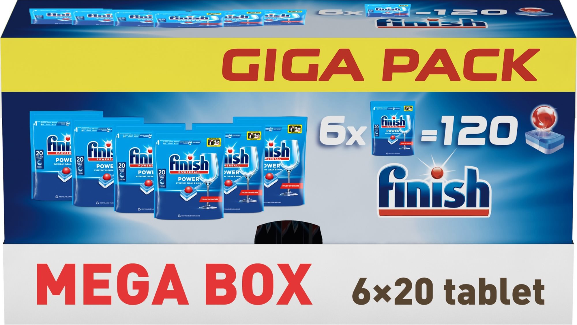 FINISH Power All-in-1, 120 ks