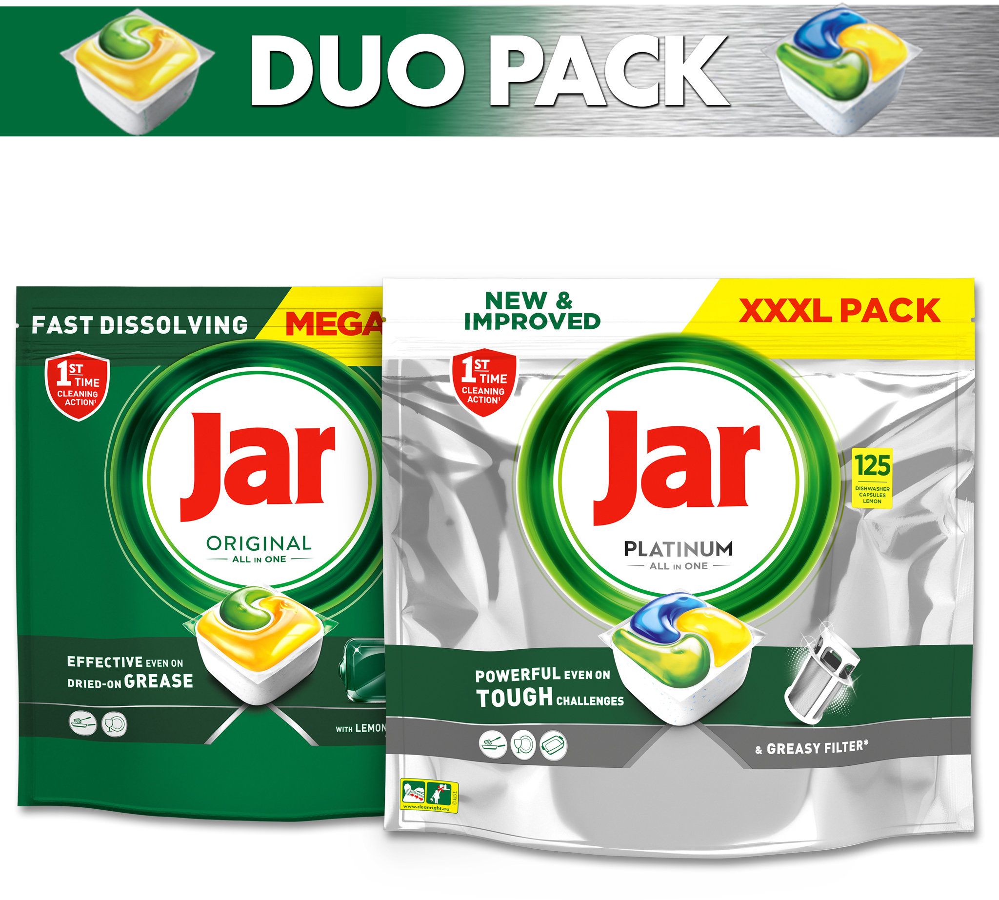JAR Platinum Lemon XXL 125 ks + Original Lemon 116 ks
