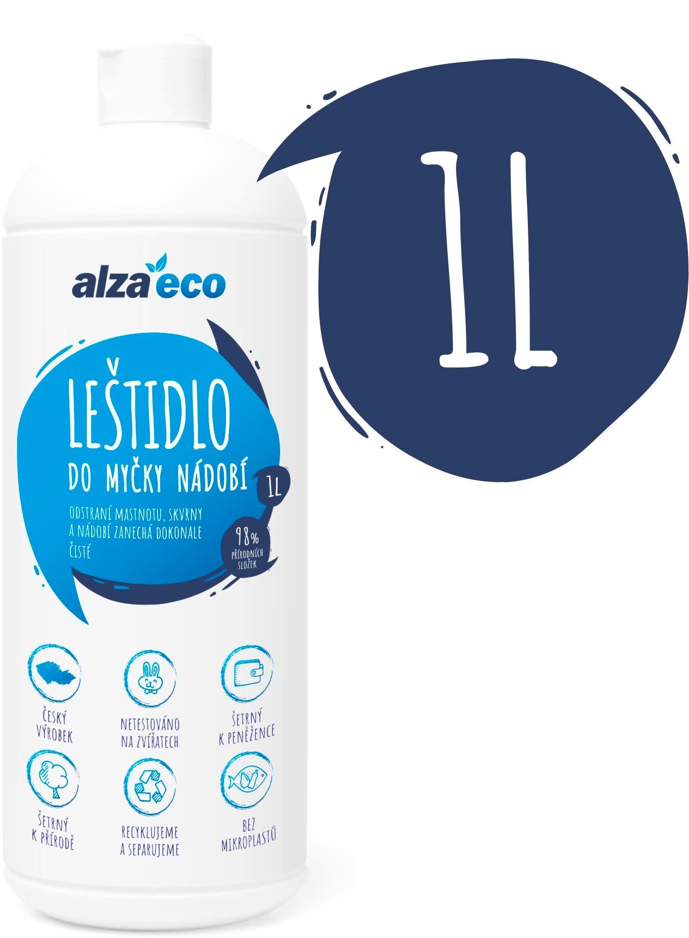 AlzaEco leštidlo do umývačky na riad 1 l