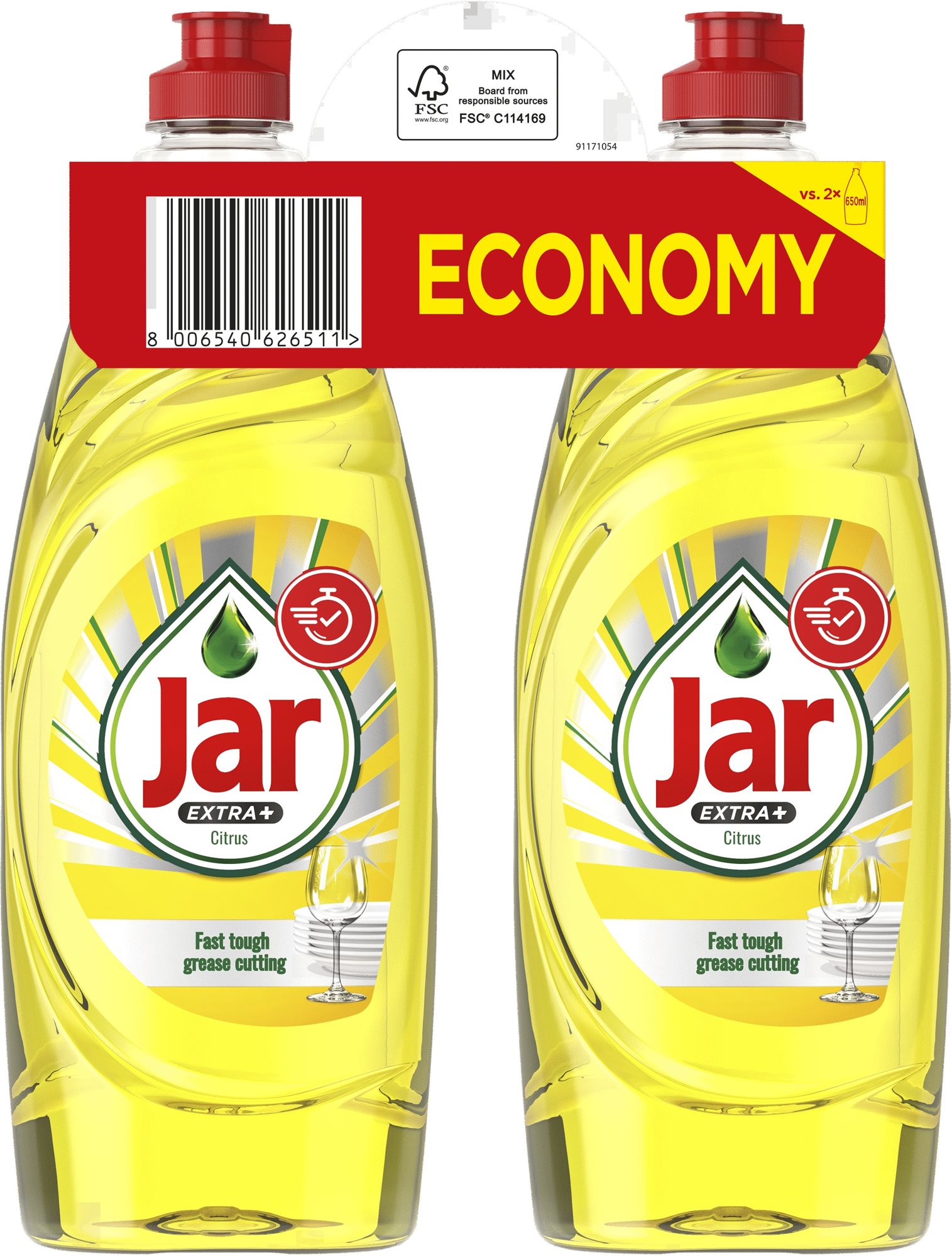 JAR Extra+ s citrusovou vôňou 2× 650 ml