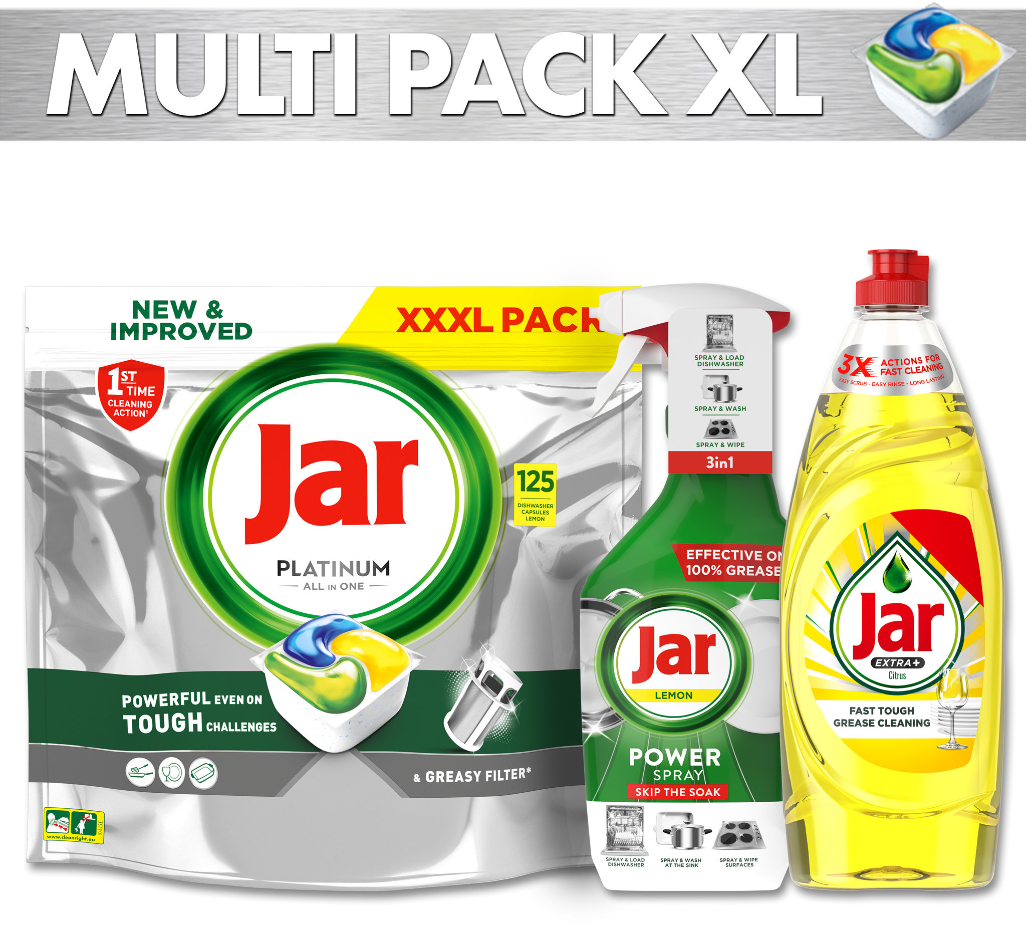 JAR Platinum Lemon XXL 125 ks + Extra + Citrus 650 ml + Power sprej 500 ml