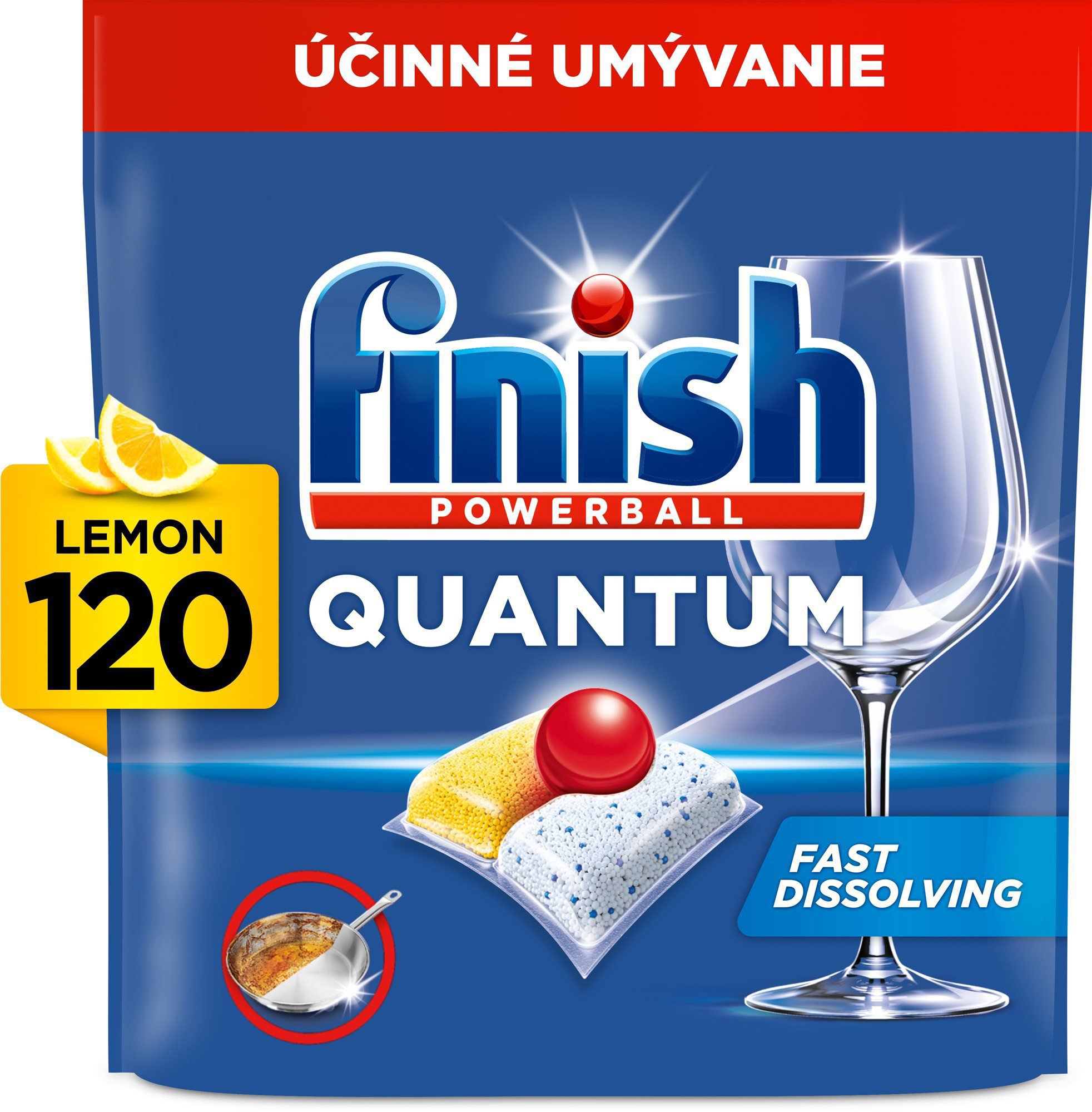 Finish Quantum All in 1 Lemon Sparkle, 120 ks