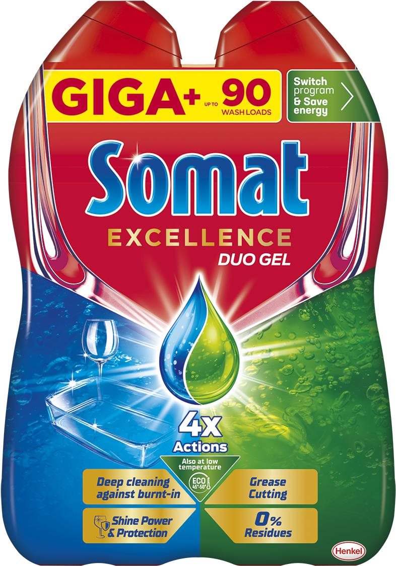 SOMAT Excellence Anti-Grease 90 dávok, 1,62 l