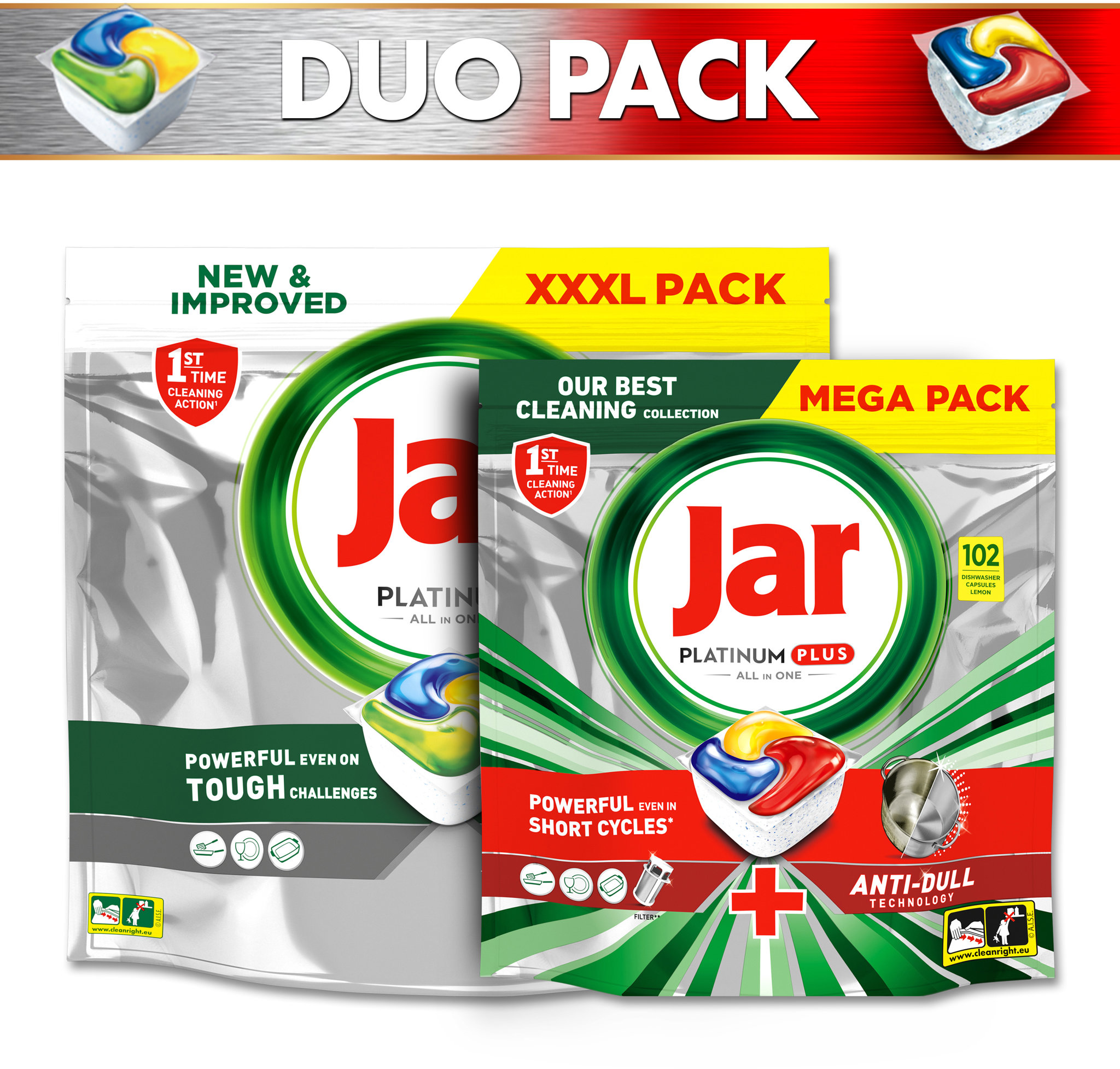 JAR Platinum Lemon XXL 125 ks + Platinum Plus Lemon 102 ks