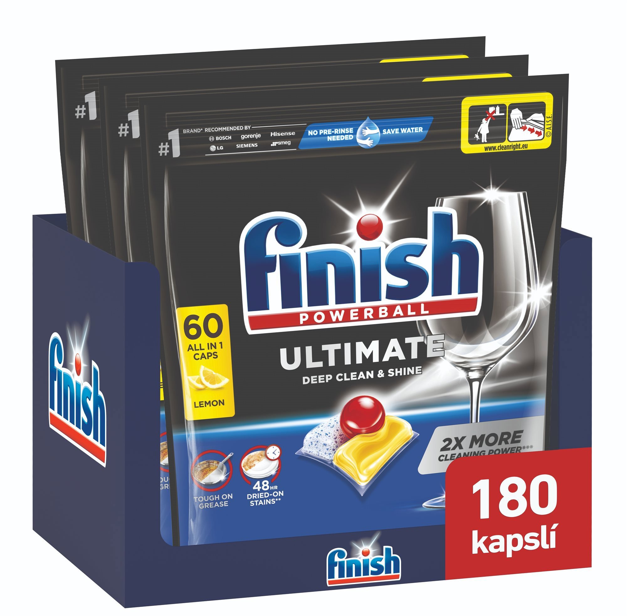 FINISH Ultimate All in 1 Lemon Sparkle 180 ks