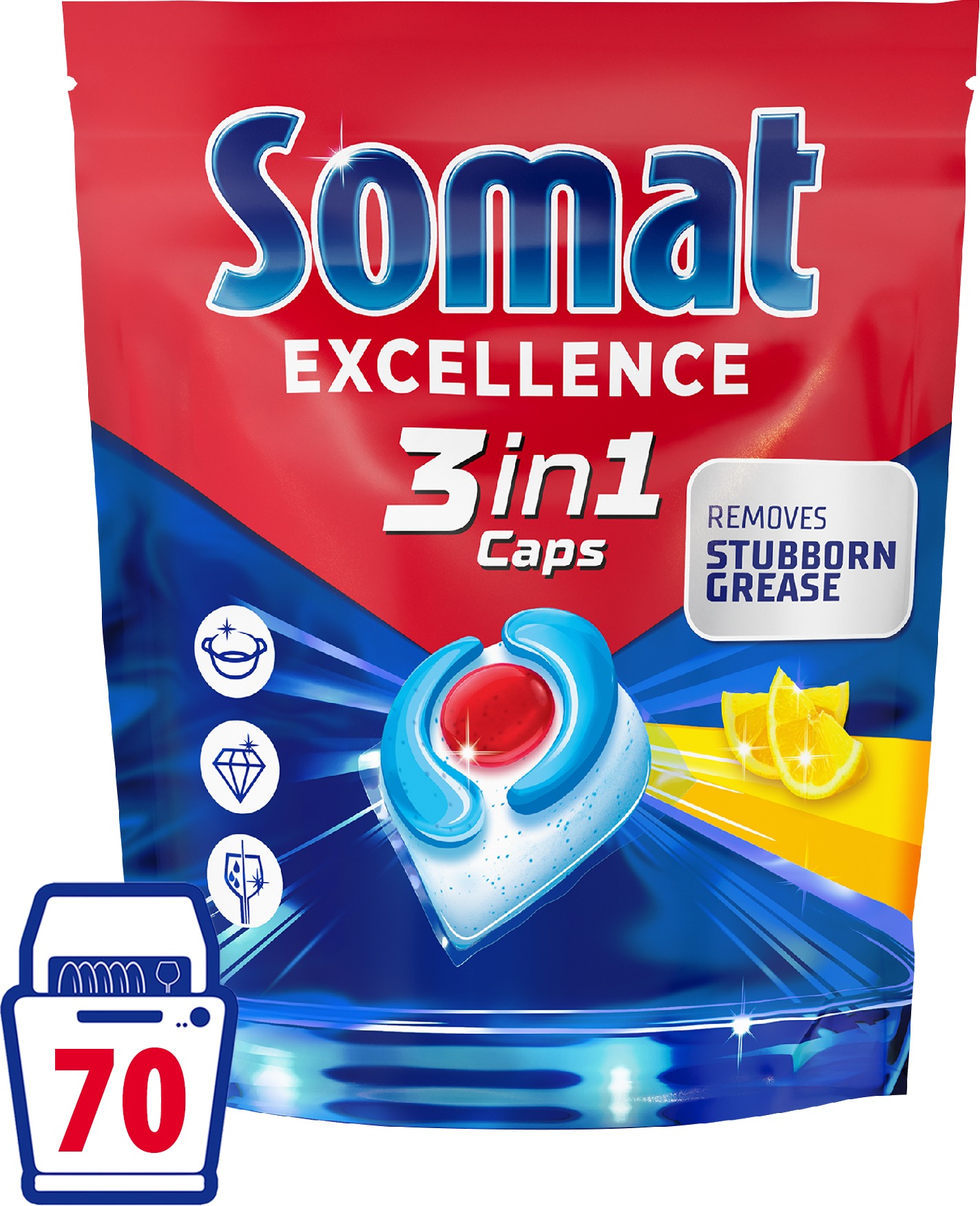 SOMAT 3in1 Lemon 70 ks