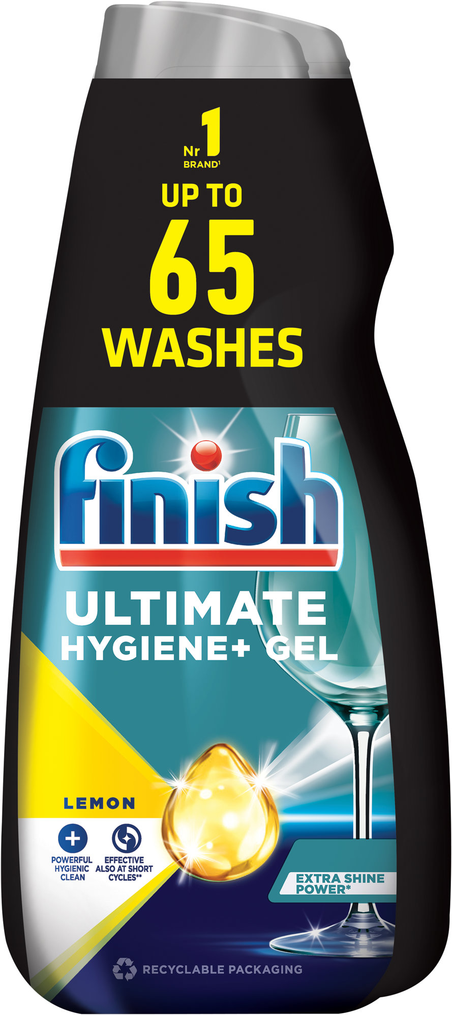FINISH Ultimate Hygiene+ Lemon 2× 650 ml
