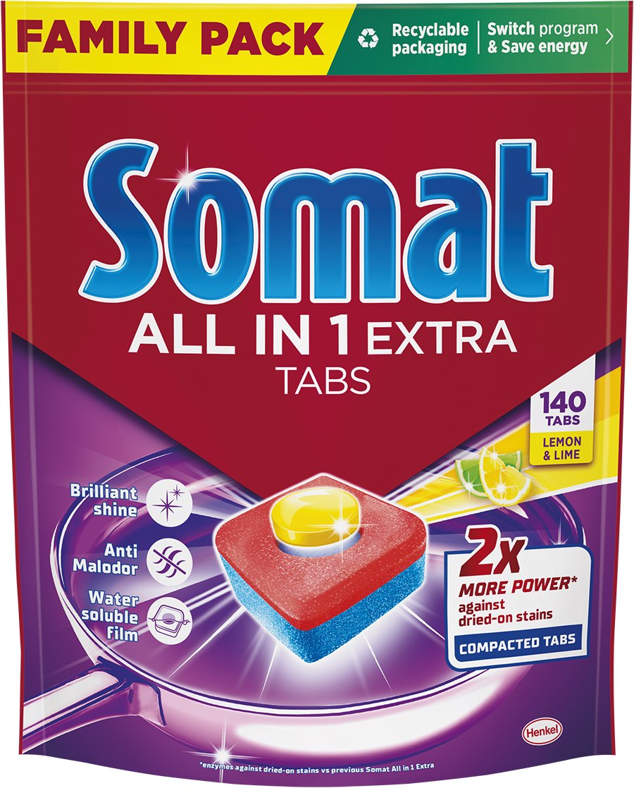 SOMAT All in One Extra Lemon 140 ks