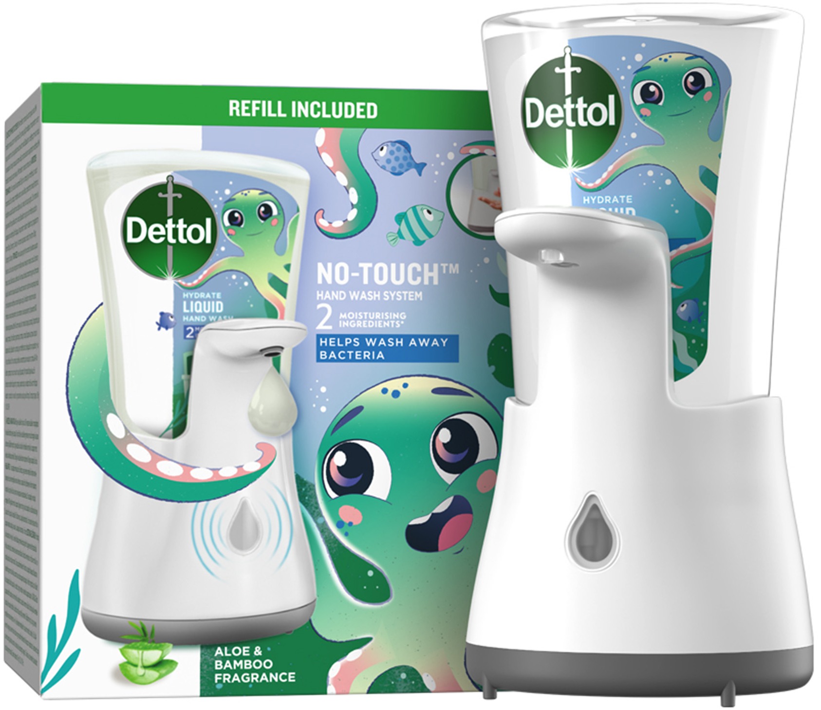 DETTOL Kids Bezdotykový dávkovač mydla Dobrodruh 250 ml