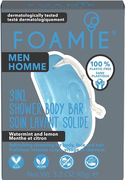 FOAMIE 3 in 1 Shower Body Bar For Men Seas The Day 90 g