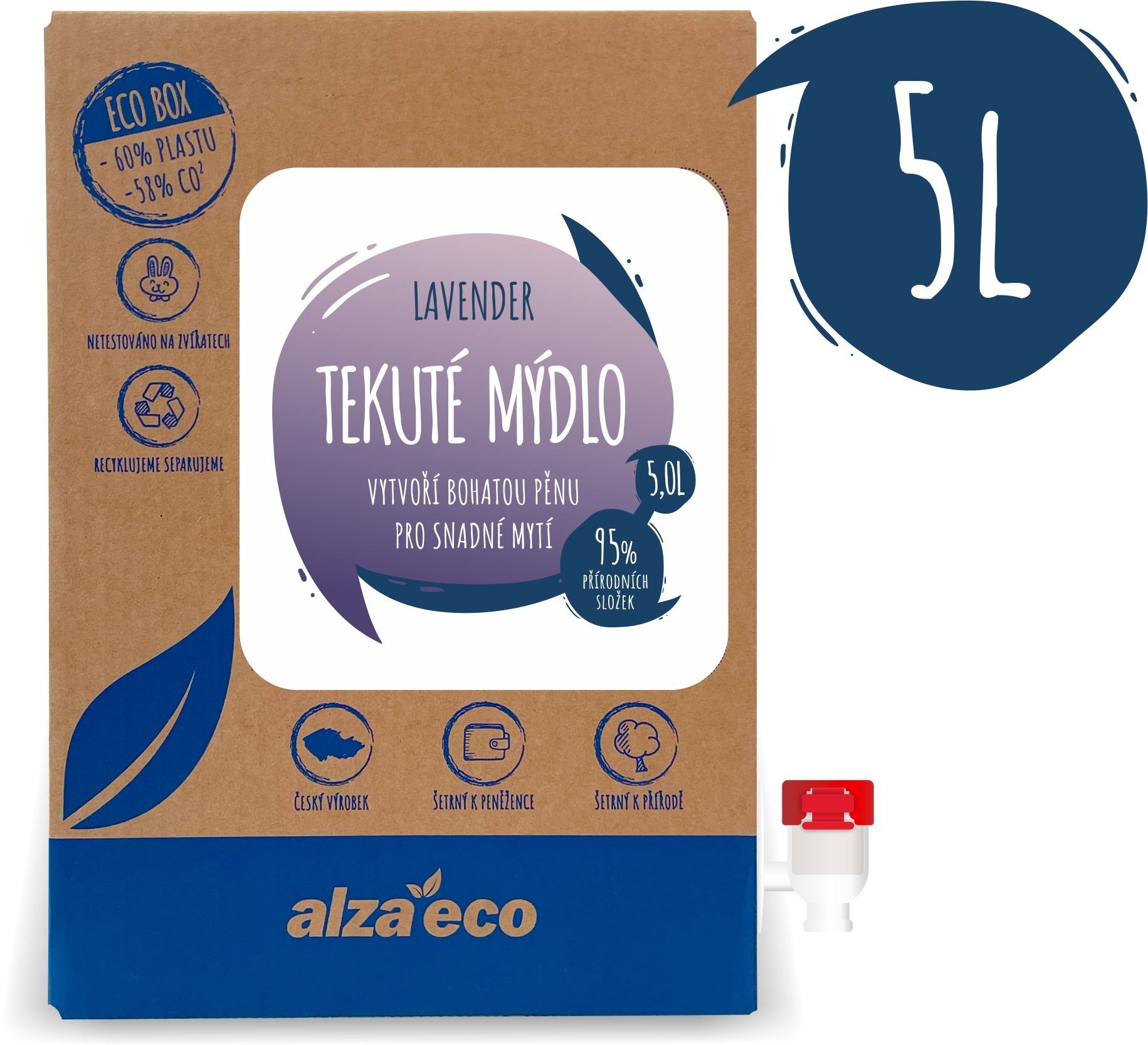 AlzaEco Tekuté mydlo Lavender 5 l