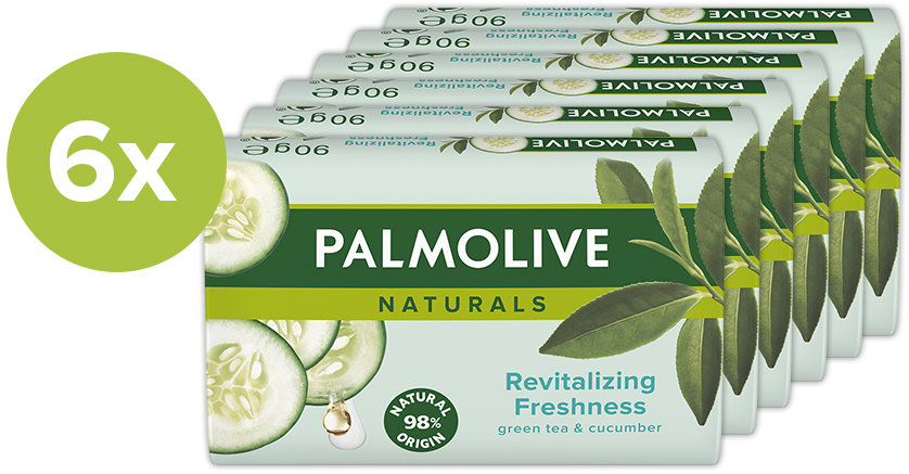 PALMOLIVE Naturals so zeleným čajom a uhorkou 6× 90 g