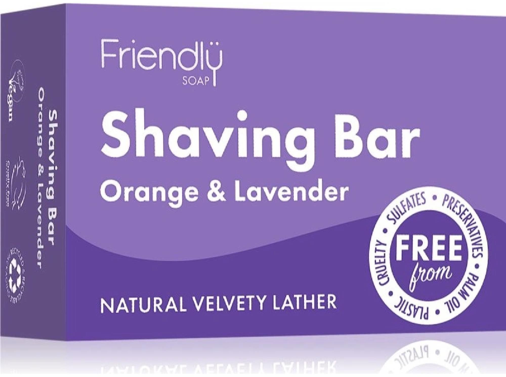 Friendly Soap Prírodné mydlo na holenie pomaranč a levanduľa