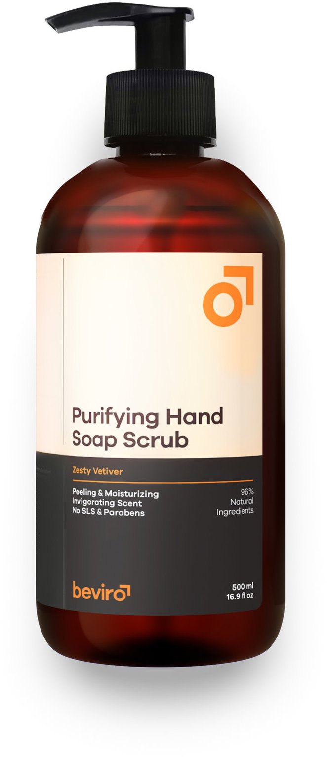 BEVIRO Purifying Hand Soap Scrub Zesty Vetiver 500 ml