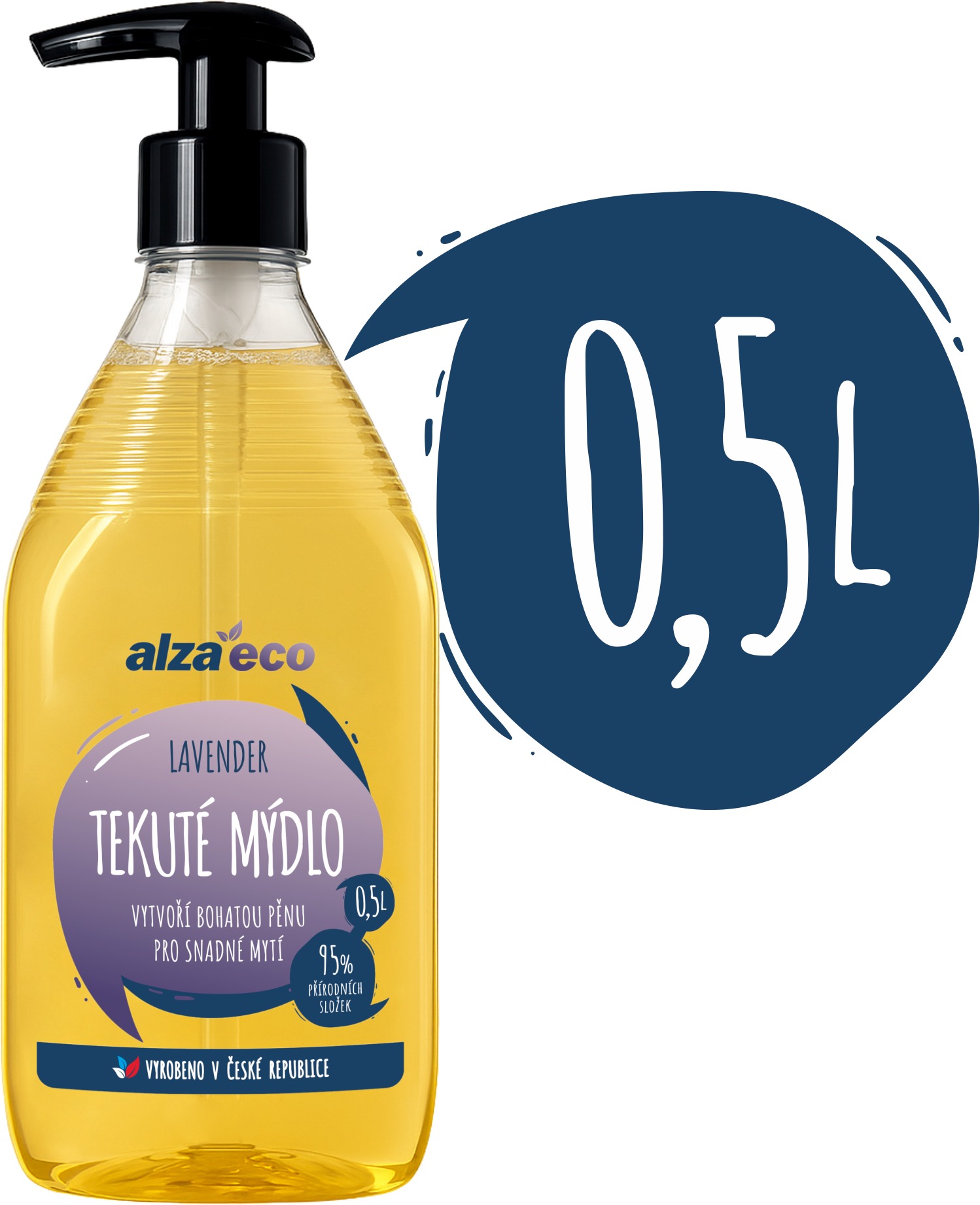 AlzaEco Tekuté mydlo Levander 500 ml