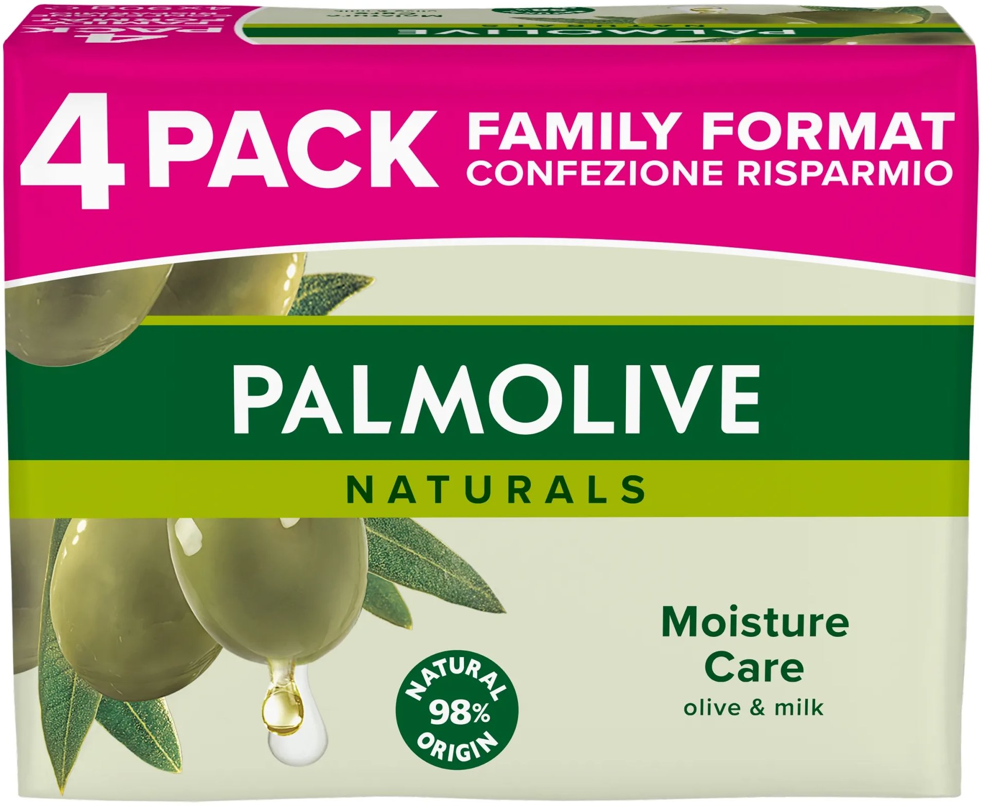 PALMOLIVE Naturals s výťažkami z mlieka a olív 4 × 90 g