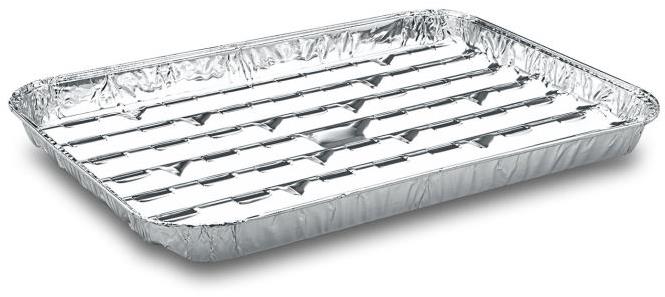 WIMEX Hliníková tácka na gril 34 × 22 × 2,3 cm, hranatá – 5 ks