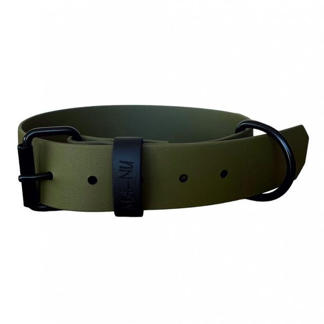 MA-NU Obojok pre psa Greeny Dreamy/Khaki 38 mm × 35 – 45 cm