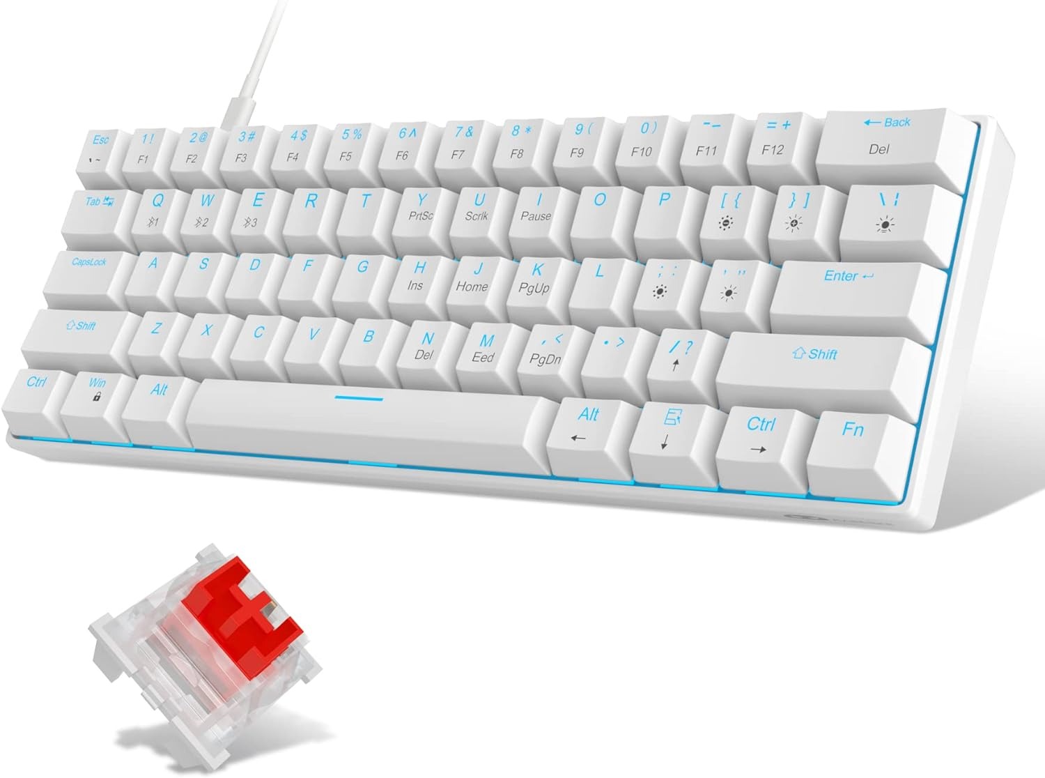 MageGee MK-STAR61-W Mechanical Keyboard – US