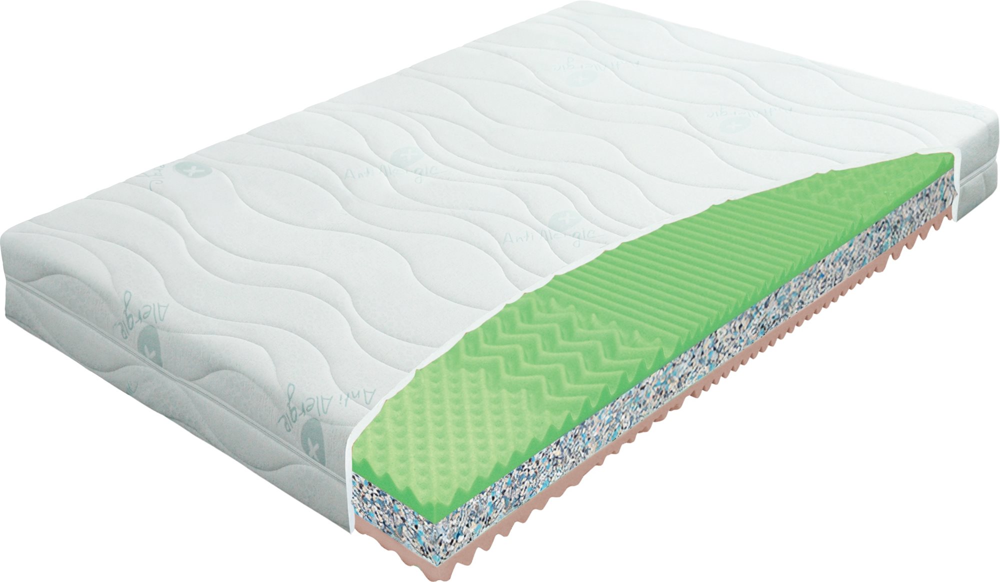 Matrac PROFIL LUX sendvičový, tuhosť H3, 140 × 200 cm, roll