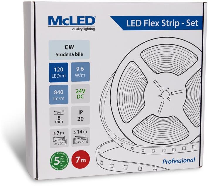 McLED Set LED pásik 7 m, CW, 9,6 W/m