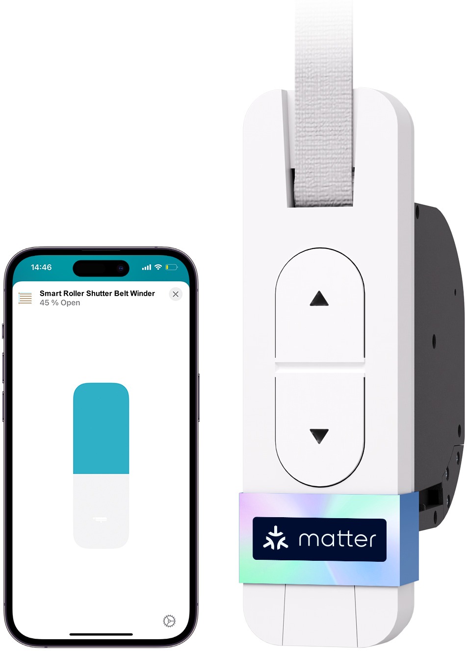 Meross Matter Compatible Smart WiFi Roller Shutter Belt Winder