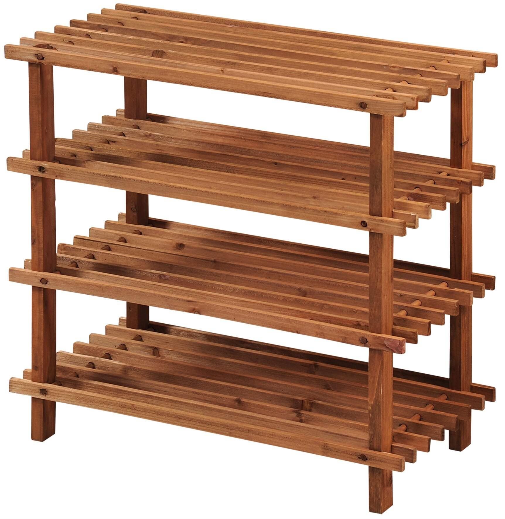 Kesper Botník so 4 policami jedľa tmavá 54 × 52 × 26 cm