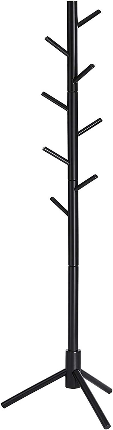 Vasagle, Stojanový vešiak, 8 háčikov, čierny