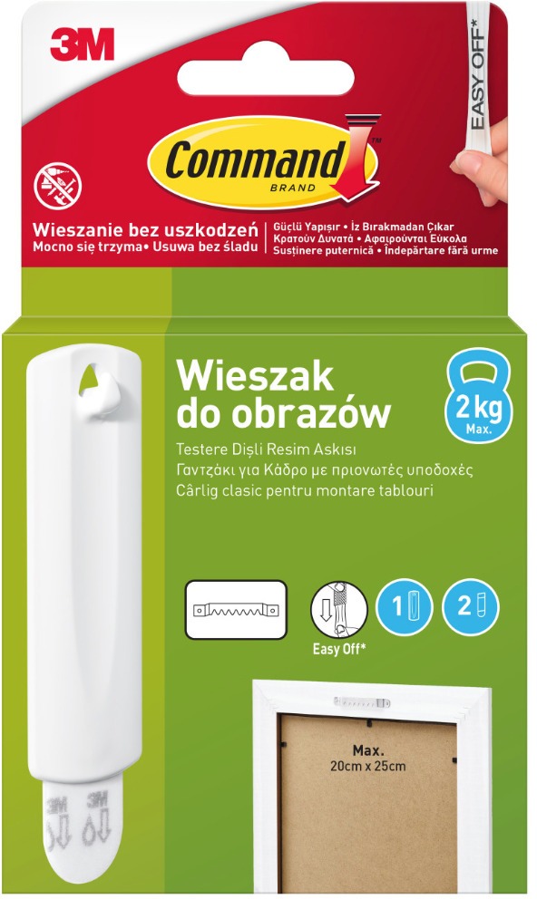 3M Command™ Plastový háčik na rámy obrazov, 1 ks, 17040