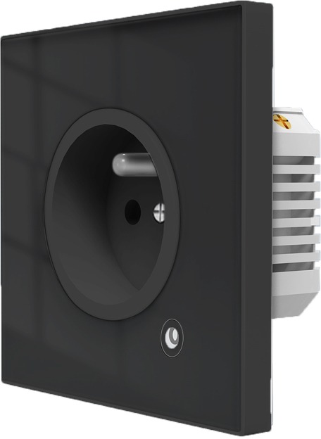 MOES Smart Wall Socket, Zigbee, FR, 16 A, Black