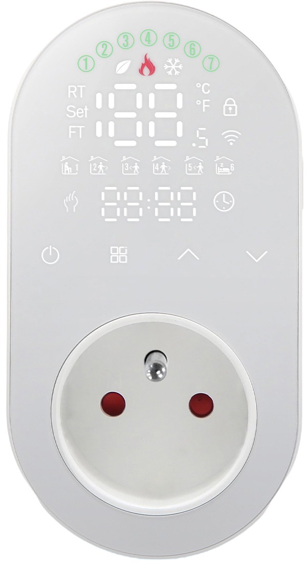 MOES Smart Plug + Thermostat, WiFi, White