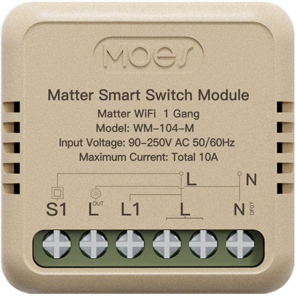 MOES Mini Matter Wifi Smart Switch 1 gang