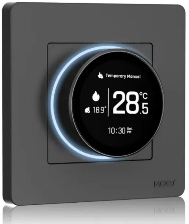 MOES Smart ZigBee Thermostat, GB Electric Floor Heating 16 A, Gray