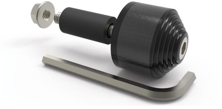 OXFORD M003-86 závažie riadidiel Carb Ends 2 s redukciou pre vnútorný priemer 13 a 18 mm